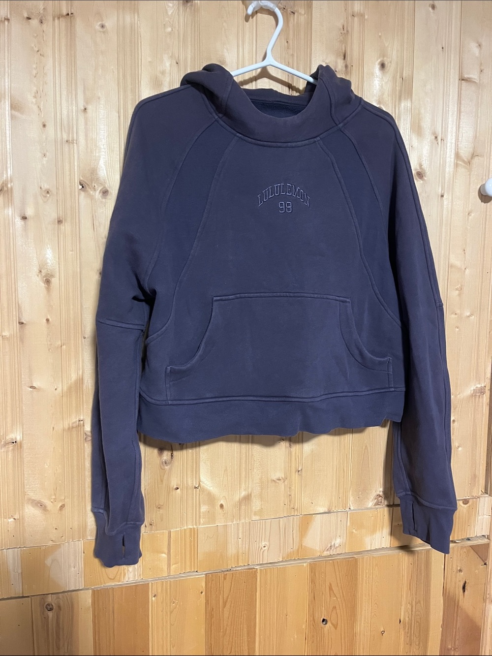 lululemon athletica Navy Cropped Pullover Hoodie